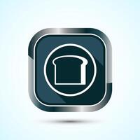 Bread Icon Design Illustration, Bakery Icon, Gray Shadow Button Design vector