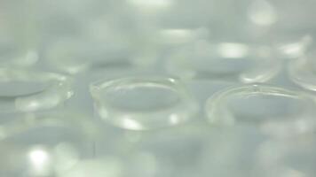 A Fascinating Macro Shot Capturing Transparent Circular Objects Emphasized with Soft Focus video