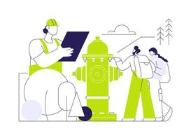 Fire hydrant abstract concept illustration. vector