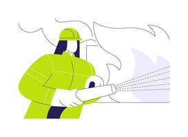 Firefighter abstract concept illustration. vector