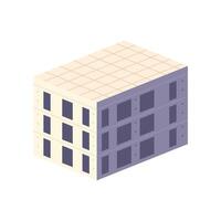 Building house in flat design. Built concrete structure at construction site. illustration isolated. vector