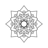 Geometric Mandala Coloring Sheet Bold Geometric Pattern for Mindful Coloring and Art Therapy vector