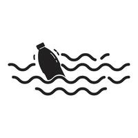 A flat style icon of water pollution vector