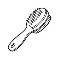 a black and white drawing of a brush vector
