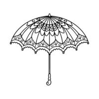 an umbrella with a pattern on it is shown vector