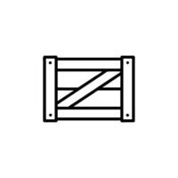 a black and white illustration of a wooden crate vector