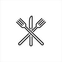 Fork and knife icon illustration vector