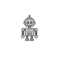 A robot icon on a white background vector