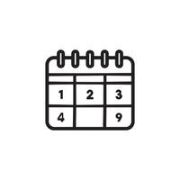 Calendar icon illustration on white background vector