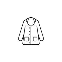 A coat icon in a line drawing vector