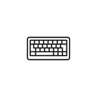 A black and white image of a keyboard vector