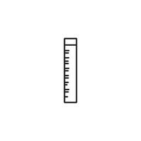 A thermometer is shown in a line drawing vector