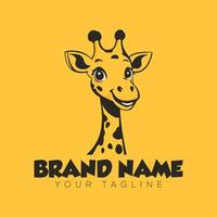 A giraffe logo design vector