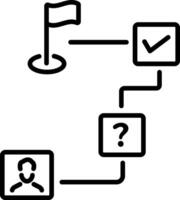 A linear icon of progress tracker vector