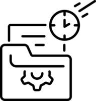 Project deadline icon in linear style vector