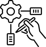A linear icon of task allocation vector