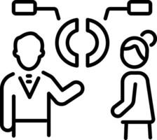 Discussion icon in linear style vector