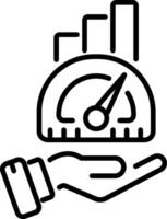 Efficiency icon in outline style vector