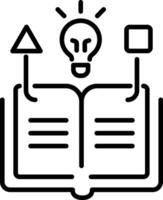 Learning resources icon in linear style vector