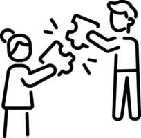 Collaboration icon in line style vector
