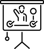 A line icon of milestone tracking vector