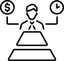 Project handling icon in outline style vector