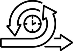 A linear icon of agile workflow vector