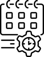 Deadline icon in line style vector