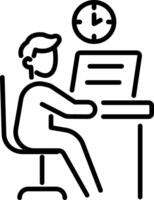 Workplace icon in linear style vector