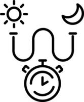 Daily routine icon in line style vector