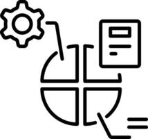A line style icon of data visualization vector