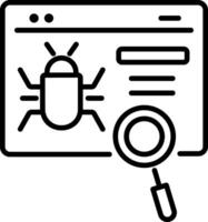 Issue tracking icon in line style vector