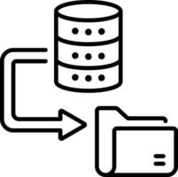 Data filtration icon in line style vector