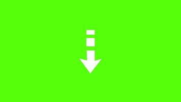 White arrow green screen background animation. With Download sign Arrows loop animated. video