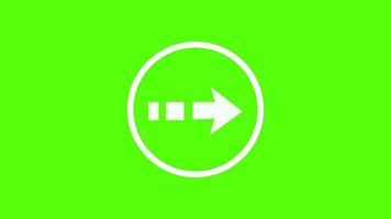 White arrow green screen background animation. With Download sign Arrows loop animated. video
