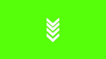 White arrow green screen background animation. With Download sign Arrows loop animated. video