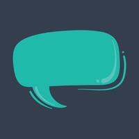 blank tosca chat bubble in flat design. vector
