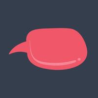 blank red chat bubble in flat design. vector