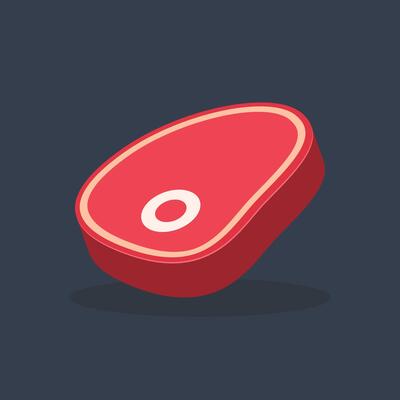 beef meat in flat design
