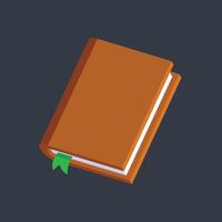 brown book in flat design. vector
