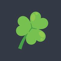 three leaf clover in flat design. vector