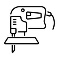 Linear icon of an electric jigsaw vector