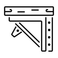 A line style icon of shelf bracket vector