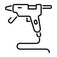 A line style icon of a glue gun machine vector
