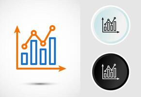 Dynamic Bar Chart Icon Design for Growth Analytics vector