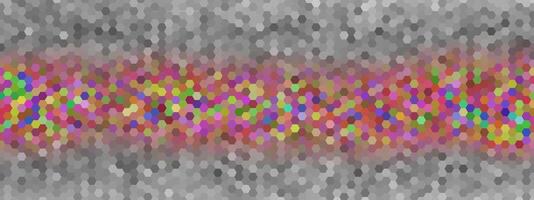 Abstract design background with gray and multicolored hexagon shapes vector