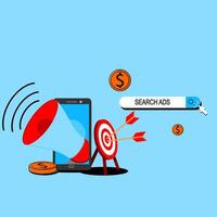 SEO search engine optimization, search engine illustration vector