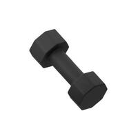 3D illustration of black hexagonal dumbbell, representing strength training and fitness. Suitable for gym, workout, and health-related designs. Simple and modern for versatile use vector
