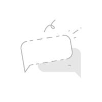 illustration of empty chat bubble, no messages, empty inbox, or no chat conversations. Minimalistic design for apps, websites, and ui to visually convey a lack of messages or unfilled chat inbox vector