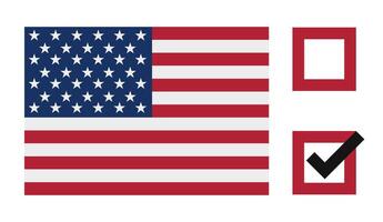 An image of the American flag. Elections in the USA. American Choice. vector